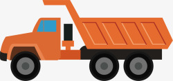 橘色货车水彩橘色货车矢量图高清图片