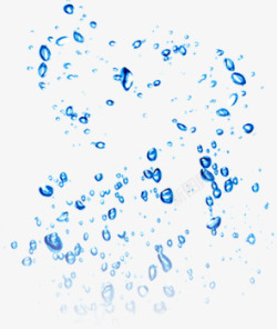 蓝色水滴背景夏天素材