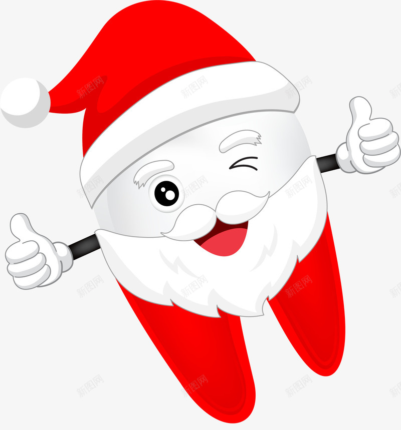 红色卡通圣诞节牙齿png免抠素材_新图网 https://ixintu.com Christmas Merry 卡通牙齿 圣诞快乐 圣诞老人 圣诞节 装饰图案
