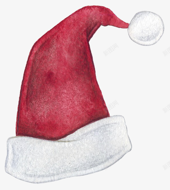 水墨红色圣诞帽简图png免抠素材_新图网 https://ixintu.com 卡通 圣诞帽 圣诞老人 圣诞节 帽子 水墨 简图