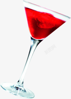 红色鸡尾酒高脚杯中的红色鸡尾酒高清图片