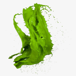 滴溅的墨汁绿色油漆滴溅痕迹高清图片