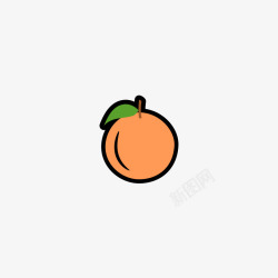 手绘卡通水果橘子图标图标