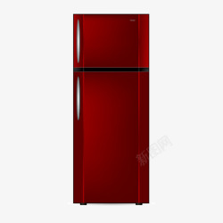 红色高档冰箱素材