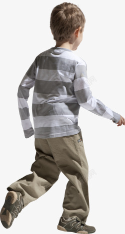 奔跑上学少年孩子男孩男童背影高清图片