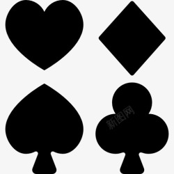 钻石扑克牌卡符号图标高清图片