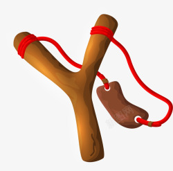玩具弹弓咖啡色木质玩具弹弓高清图片
