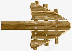 木板箭头矢量图素材