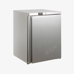 家用单门小型冰箱灰色迷你冰箱高清图片