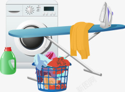 洗衣机和衣物素材