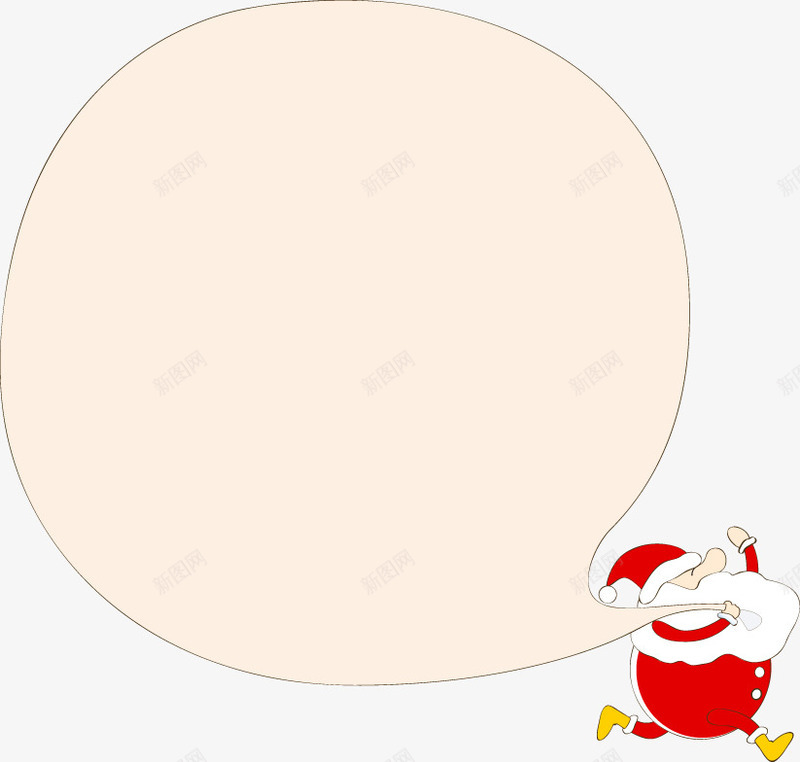 手绘圣诞老人标签png免抠素材_新图网 https://ixintu.com 圣诞老人 标签