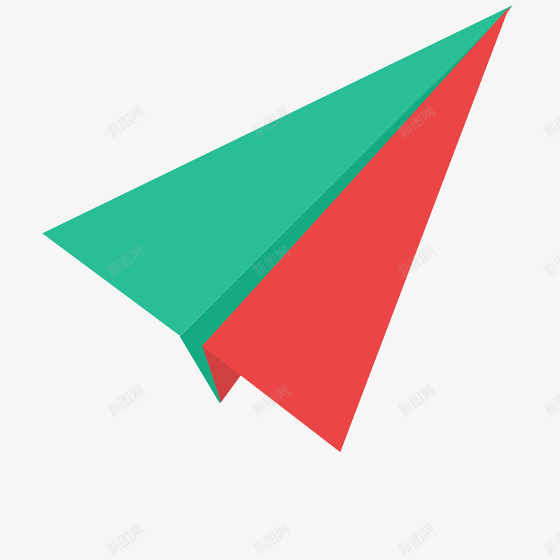 彩色几何三角形飞机元素图标png_新图网 https://ixintu.com 三角形 几何 创意 卡通 图标 彩色 扁平化 起飞