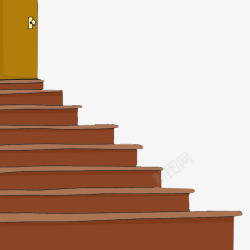 木质楼梯扁平风楼梯间木质楼梯高清图片