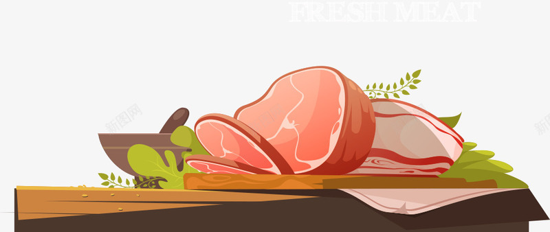 木板上的肉png免抠素材_新图网 https://ixintu.com 五花肉 卡通五花肉 木板 肉 肉类