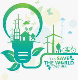 绿色环保节约电能可持续发展素材