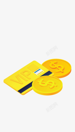 金色银行卡素材金色购物卡金币高清图片