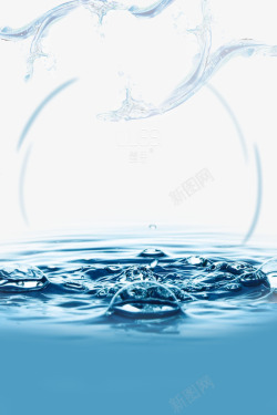 清澈透明的水滴清澈水流高清图片