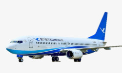 飞机乘客蓝色的厦门航机实物图高清图片