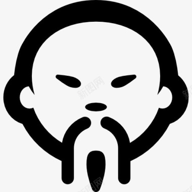 中国老人图标图标
