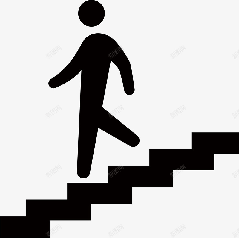 下楼梯小人卡通图标png_新图网 https://ixintu.com 上下 上下楼 公共 公共标识标志 剪影 可爱 小人 标志图标 标示 楼梯 楼梯标志 步行 男人 走