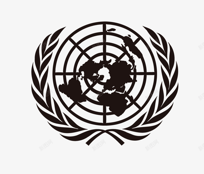 联合国标志png免抠素材_新图网 https://ixintu.com UN 会徽 矢量标志 联合国标志