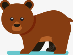 棕色小熊棕熊矢量图素材