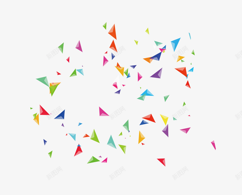 漂浮彩色三角形png免抠素材_新图网 https://ixintu.com 彩色几何体 淘宝天猫海报设计素材 漂浮素材