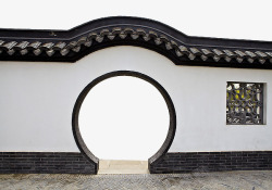 豪华车门中式拱门古建筑高清图片