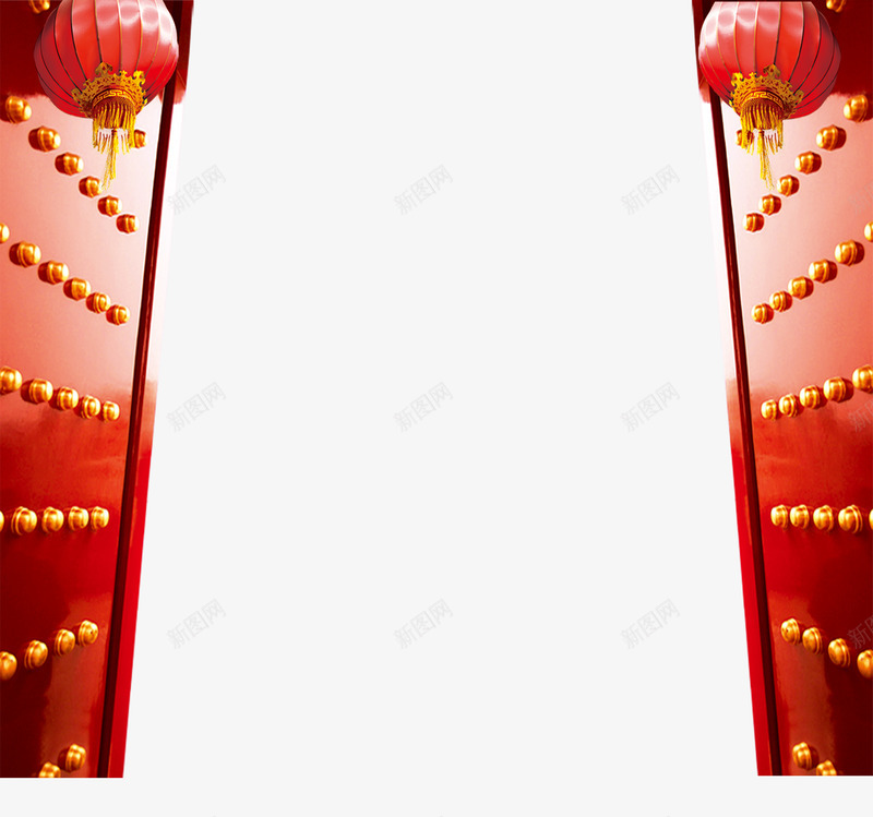 创意合成红色的质感大门灯笼png免抠素材_新图网 https://ixintu.com 创意 合成 大门 灯笼 红色 质感