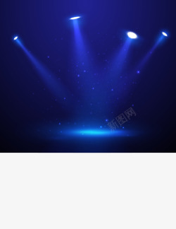 舞台梦幻梦幻蓝色舞台灯光矢量图高清图片