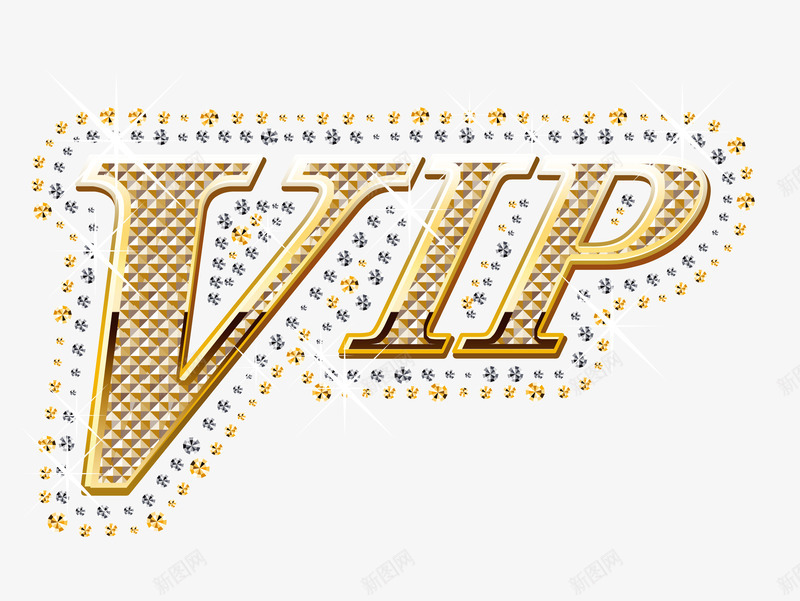 VIP金属质感金色色调png免抠素材_新图网 https://ixintu.com VIP 金属质感 金色色调 高端