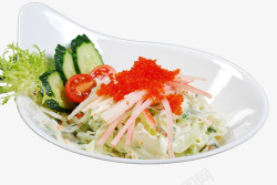 日式蟹柳日式蟹子沙拉高清图片