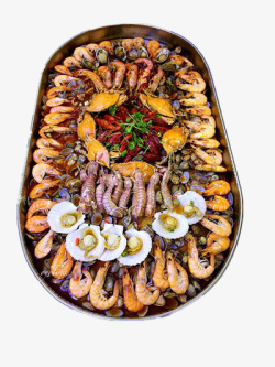 大虾海鲜宴素材