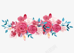 粉色牡丹花团锦簇的花丛高清图片