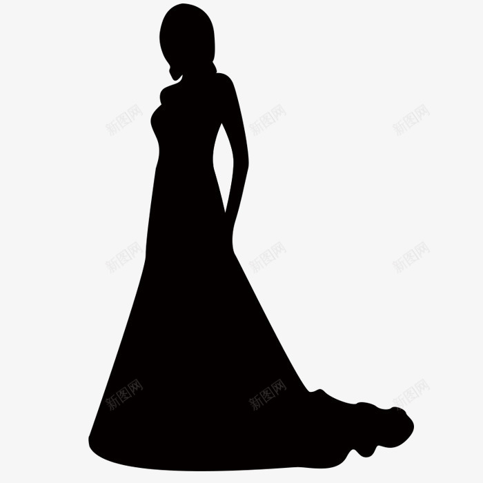 穿裙子的女人图标png_新图网 https://ixintu.com png图形 png装饰 剪影 女人 手绘 装饰 黑色