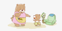 小熊与妈妈小熊和妈妈高清图片