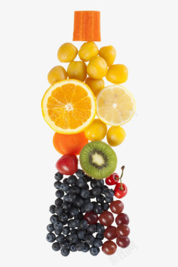 矢量酸橙水果创意水果瓶状高清图片
