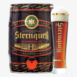 德国柏龙黑啤大桶德国黑啤酒高清图片