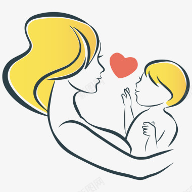 手绘母婴图标图标