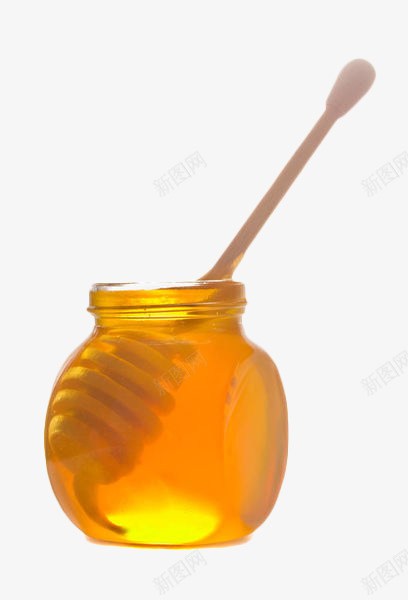 黄色玻璃瓶装蜂蜜png免抠素材_新图网 https://ixintu.com 保健 搅拌棒 枣花蜂蜜 枣花蜜 玻璃瓶 花蜜 蜂蜜 食物 黄色