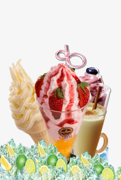 冷饮食品冷饮冰淇淋菜单高清图片
