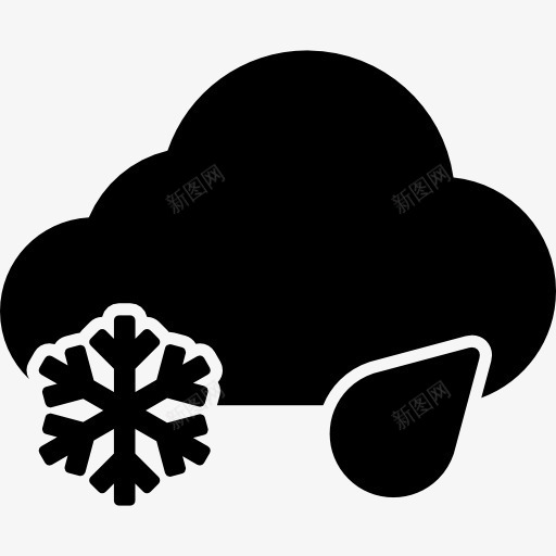 暴风雪图标png_新图网 https://ixintu.com 云 填充 天气 接口 雪花 雪降 风暴