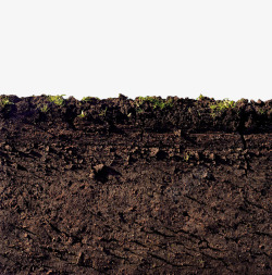 一堆泥土土壤横切面高清图片