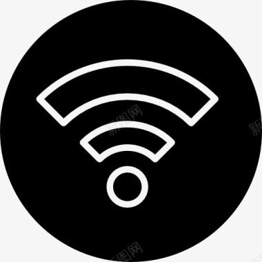 WiFi大纲符号一圈图标图标