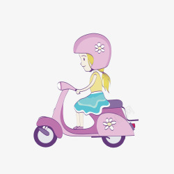 粉色电动摩托车文件矢量图素材