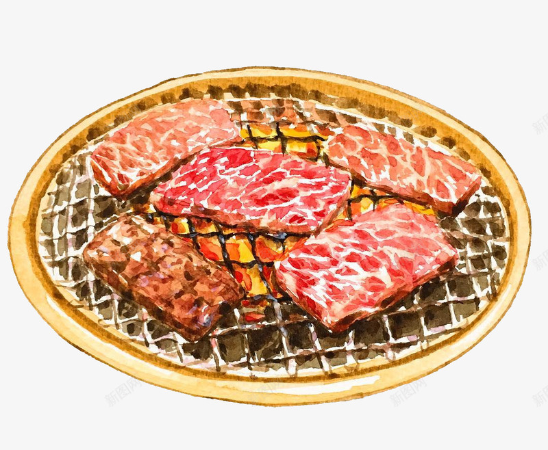 手絵日式烤肉png免抠素材_新图网 https://ixintu.com 手絵 日式料理 烤肉 食物