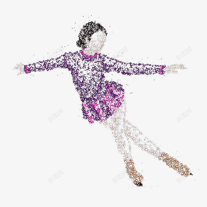 紫色少女冰上运动png免抠素材_新图网 https://ixintu.com 免抠 冰上运动 卡通版 溜冰 滑冰 简笔画 紫色