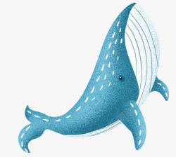 鲸鱼手绘可爱插图保护海洋生物鲸鱼插高清图片