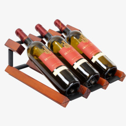 葡萄酒喷绘展架木制红酒展架高清图片