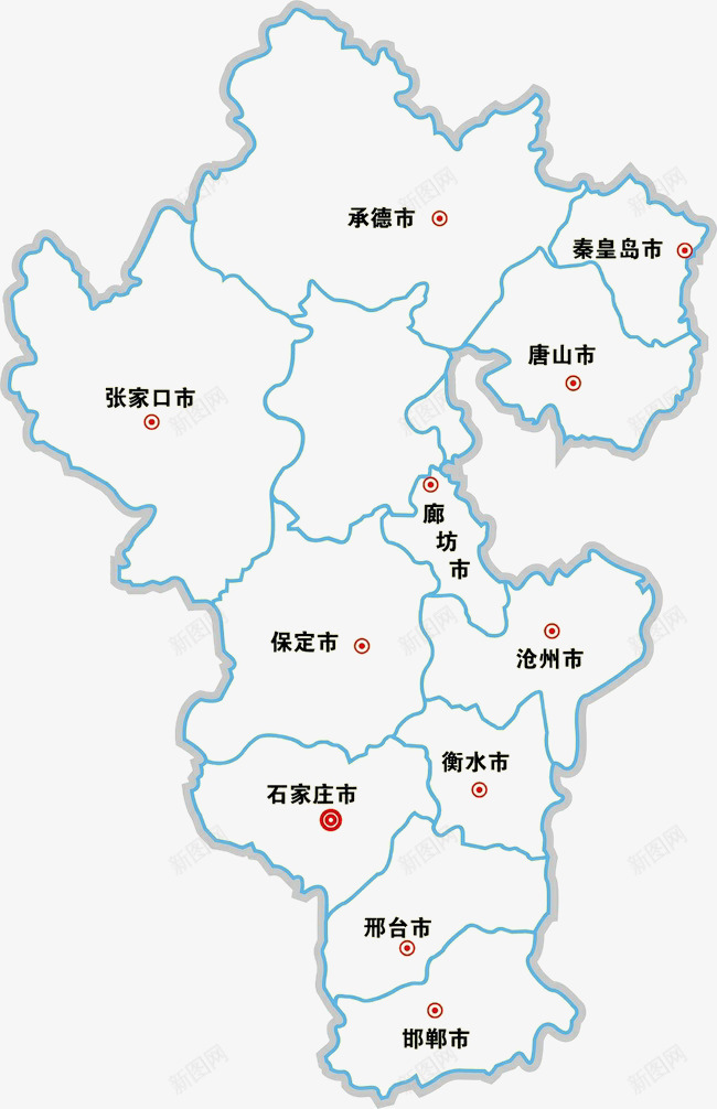 河北地图png免抠素材_新图网 https://ixintu.com 地图png 河北 河北地图素材 线性地图